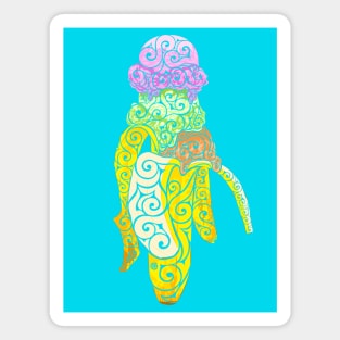 Swirly Ice Cream Banana Magnet